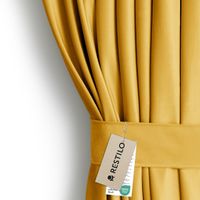 Zasłona VELVET styl klasyczny na taśmie 140x245 musztardowa AmeliaHome