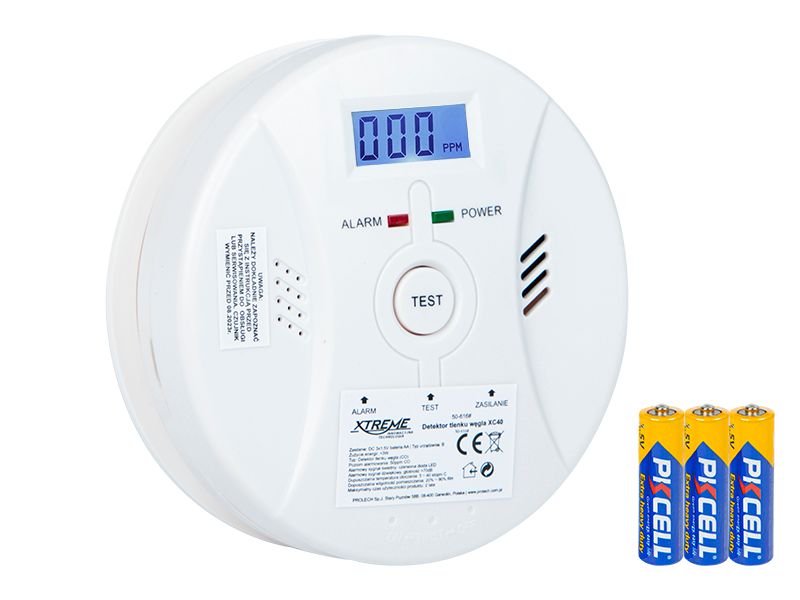 Detektor czujnik czadu XC40 LCD zdjęcie 1