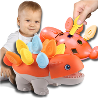 puzzle układanka dopasuj kształty montessori kształty dinozaur sorter