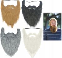 4X ŚMIESZNA SZTUCZNA BRODA WĄSY WIKINGA STRÓJ HALLOWEEN GĘSTA ŚW. MIKOŁAJ