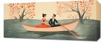 Obraz 70x30cm Romantyczna Eskapada po Rzece