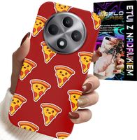 ETUI DO OPPO RENO12 F / 12FS 5G - WZÓR Z WESOŁĄ PIZZĄ NA CZERWONYM TLE