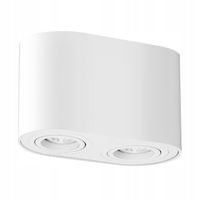 Lampa sufitowa natynkowa podwójna biała Kobald do kuchni salonu 2xGU10 42W