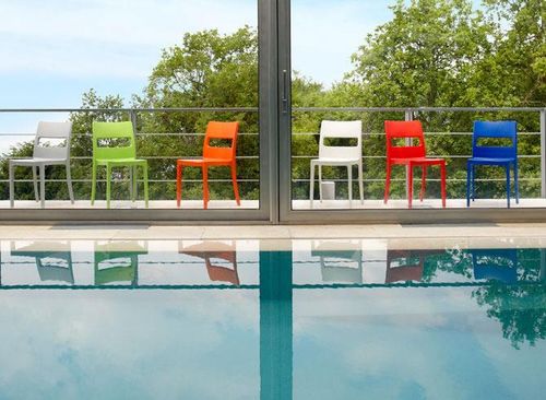 Krzesło Sai żółte z tworzywa na Arena.pl