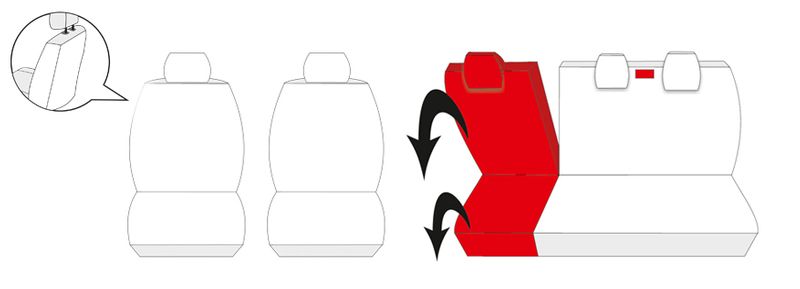 Dacia Dokker od 2012 Pokrowce fotele szyte na miarę zdjęcie 6