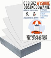 Ulotki A5 reklamowe firmowe 1000szt projekt w cenie ODSZKODOWANIA