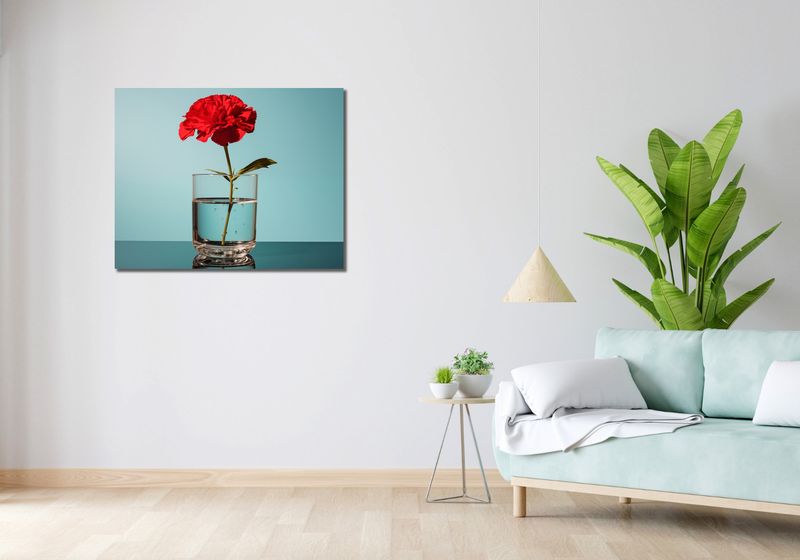 Obraz 90x70cm Kwiat w Szkle zdjęcie 2