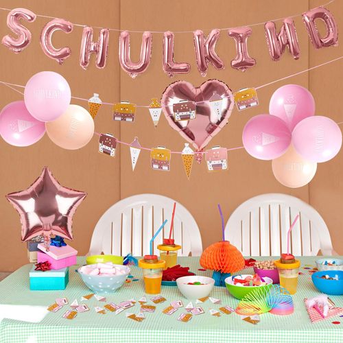 Balony dekoracje powrót do szkoły girlanda zestaw 49 sztuk różowy mix na Arena.pl