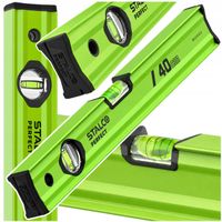 2X Poziomnica Aluminiowa 40 cm Poziomica Stalco Perfect Vseries 2 libelle 0