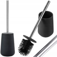 Szczotka do WC toaletowa silikonowa czarna do łazienki antybakteryjna