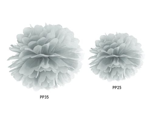 pompon bibułowy srebrny 35cm na Arena.pl