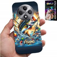 ETUI DO OPPO RENO12 F / 12FS 5G - WZORY DLA WĘDKARZA, RYBY, DORSZ, ŁOSOŚ