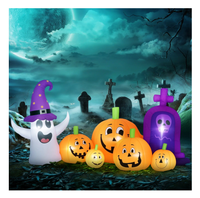 Nadmuchiwana dynia na halloween dynie duch czarownica ozdoby straszne