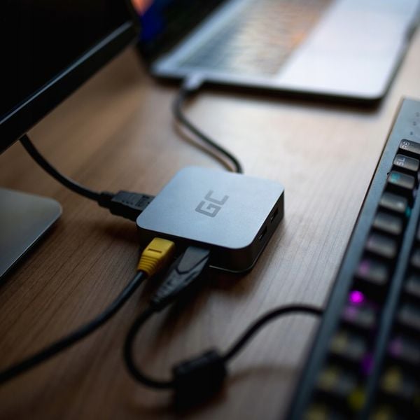 HUB USB-C ADAPTER USB 6W1 3x USB 3.0 USB C ETHERNET HDMI 4K DO MACBOOK PRO zdjęcie 11
