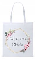 Dla Cioci Cioteczki Torba Eco Biała Shopper Z Nadrukiem Ze Zdjęciem