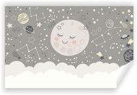 Fototapeta PREMIUM STRUKTURA ZMYWALANA tapeta dziecięca motyw kosmiczny