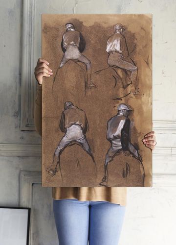 Four Studies of a Jockey, Edgar Degas - plakat 59,4x84,1 cm na Arena.pl