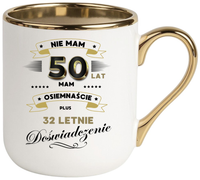 Kubek PREMIUM prezent na URODZINY 50 LAT oryginalny upominek z dedykacją