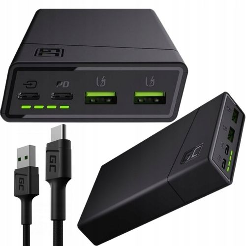 POWER BANK 20000mAh GREEN CELL 18W PD USB-C QC POWER DELIVERY QUICK CHARGE na Arena.pl