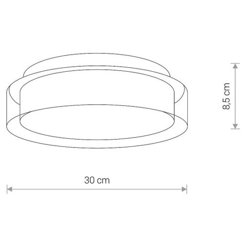 Okrągły plafon salonowy Pan LED 12W 4000K szklana lampa chrom na Arena.pl