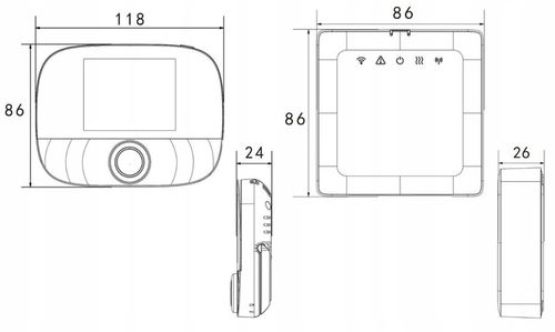 Termostat WIFI z bezprzewodowym przekaźnikiem bezpotencjałowym TUYA na Arena.pl