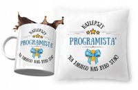 Zestaw Dla Programisty Poduszka + Kubek Na Prezent Z Nadrukiem Ze Zdjęciem