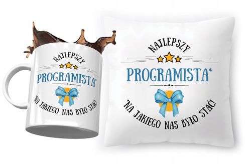 Zestaw Dla Programisty Poduszka + Kubek Na Prezent Z Nadrukiem Ze Zdjęciem na Arena.pl