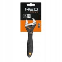 NEO KLUCZ NASTAWNY Z ZAPADKĄ 200mm 0-30mm ZE STALI CRV GUMOWA RĄCZKA 03-017