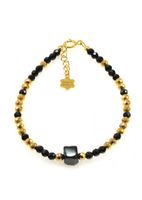 Bransoletka Spinel Hematyt kostka 925