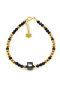 Bransoletka Spinel Hematyt kostka 925