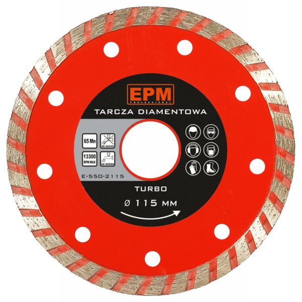 TARCZA DIAMENTOWA TURBO 115MM - E-550-2115 zdjęcie 1