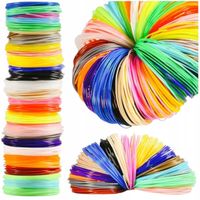FILAMENT PLA WKŁADY DO DŁUGOPISU 3D RÓŻNE KOLORY 20 KOLORÓW POUKŁADANE 200m