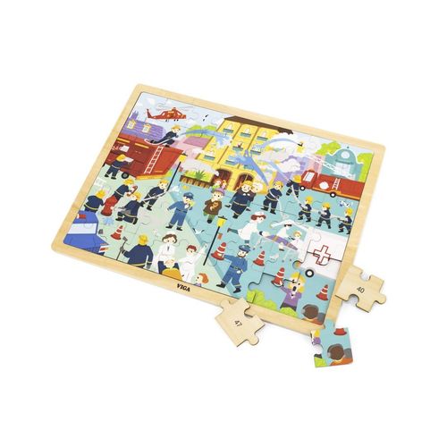 Viga 44581 Puzzle na podkładce 48 elementów - poznajemy pracę strażaka na Arena.pl