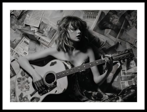 Plakat 55x40cm Młoda Gitarzystka na Arena.pl