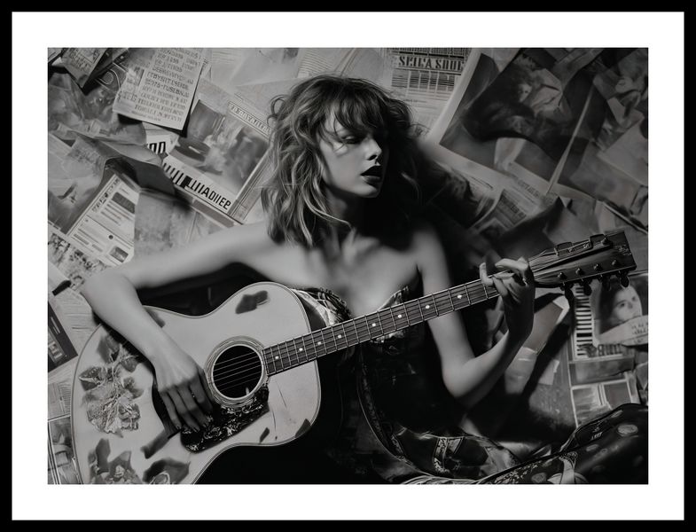 Plakat 55x40cm Młoda Gitarzystka zdjęcie 3