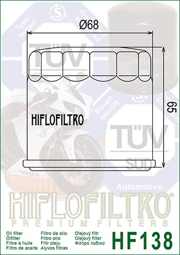 HiFlo filtr oleju HF138 zdjęcie 9