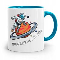 Kubek Błękitny Dla Magazyniera Nie Z Tej Ziemi Z Nadrukiem Ze Zdjęciem