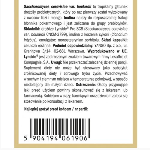 Yango PROBIOTYK SCB-10 + PREBIOTYK wsparcie: ZDROWE JELITA MIKROFLORA 90kps na Arena.pl