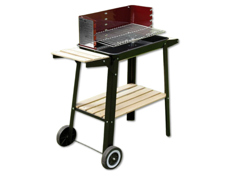 Grill węglowy wózek - prostokątny zdjęcie 1