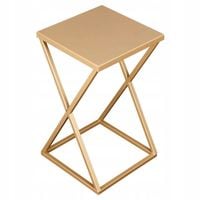 Nowoczesny KWIETNIK stojący metalowy STOJAK NA KWIATY loft 40 cm ZŁOTY
