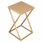 Nowoczesny KWIETNIK stojący metalowy STOJAK NA KWIATY loft 40 cm ZŁOTY