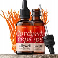 Polski Maczużnik bojowy Ollywell Cordyceps Krople, Silny ekstrakt Adaptogen