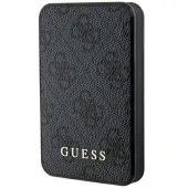 guess powerbank 15w gupb5lp4gegk5000mah czarny/black 4g leather metal logo