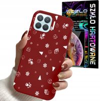 ETUI CASE DO OPPO RENO 4 LITE - ŚWIĄTECZNE WZORY CHOINKA + SZKŁO