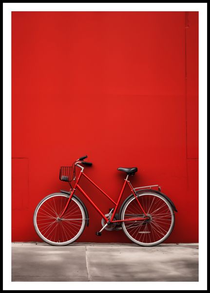 Plakat 68x98cm Czerwony Rower zdjęcie 3