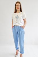 Niebieskie Spodnie Damskie Boyfriendy Punto UNI