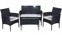 ZESTAW MEBLI OGRODOWYCH TARASOWYCH TECHNORATTAN 4 EL. FOTELE STOLIK SOFA
