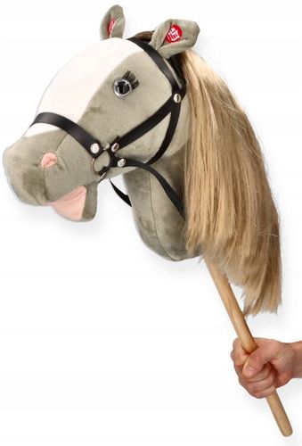 Premium Hobby Horse Konik na patyku Głowa konia kiju Skoczek SIWEK CZESANIA na Arena.pl