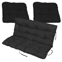 Zestaw PODUSZKA NA HUŚTAWKĘ OGRODOWĄ 120x60x50 + 2 PODUSZKI na krzesła 45cm