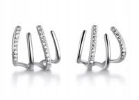 KOLCZYKI PAZURY SZPONY SREBRNE CYRKONIE EC122
